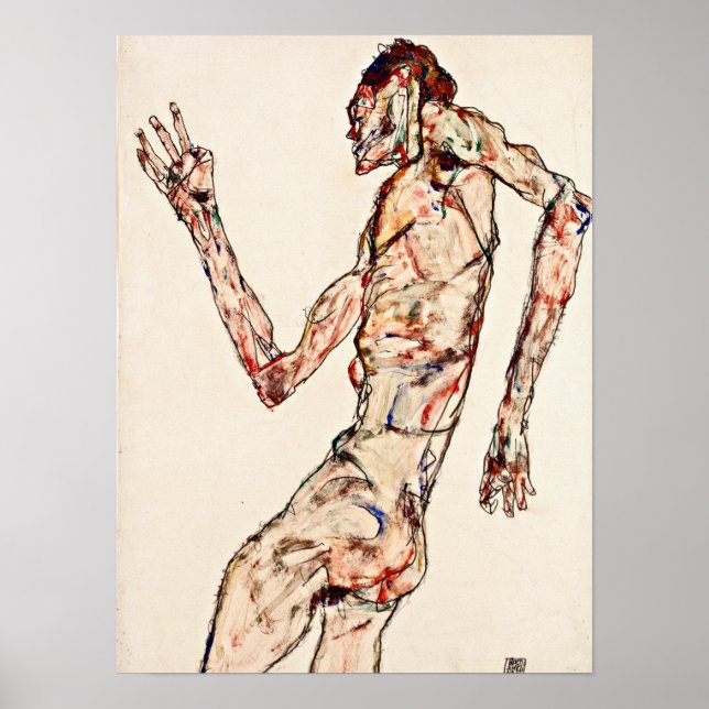Egon Schiele - Der Tänzer Poster (Vorne)