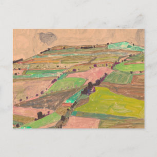 Egon Schiele - Feldlandschaft Postkarte