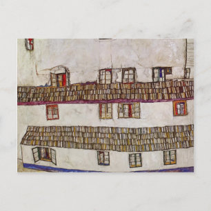 Egon Schiele- Fenster (Fassade eines Hauses) Postkarte