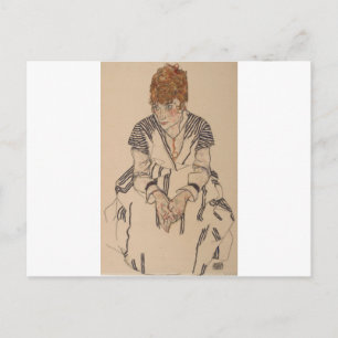 Egon Schiele - Frau des Künstlers im Jura Postkarte