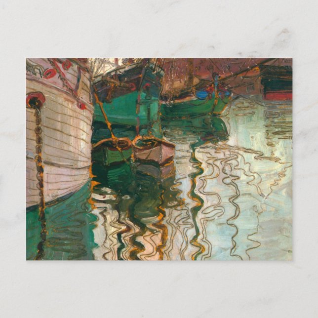 Egon Schiele - Hafen von Triest Postkarte (Vorderseite)