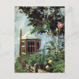 Egon Schiele-Haus mit einer Fensterbucht im Garten Postkarte