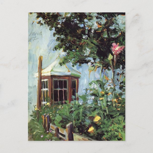 Egon Schiele-Haus mit einer Fensterbucht im Garten Postkarte (Vorderseite)