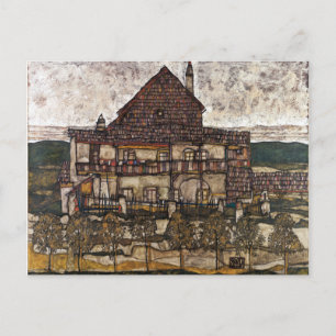 Egon Schiele Haus mit Steindach Altes Haus II Postkarte