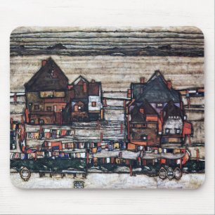 Egon Schiele , "Häuser mit Wäsche" Mousepad