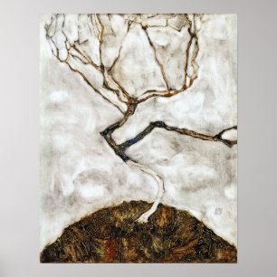 Egon Schiele kleiner Baum im Späten Herbst Poster