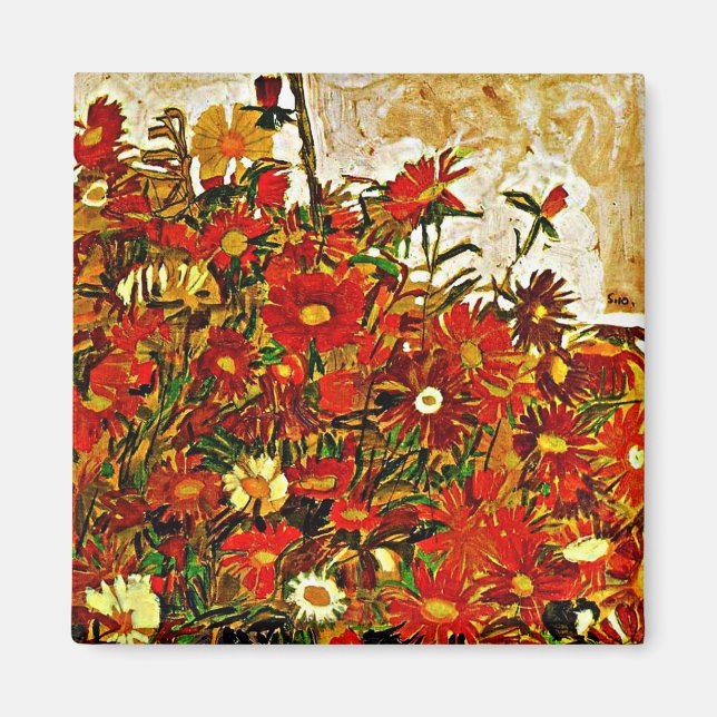 Egon Schiele Malerei, Feld der Blume Magnet (Vorne)