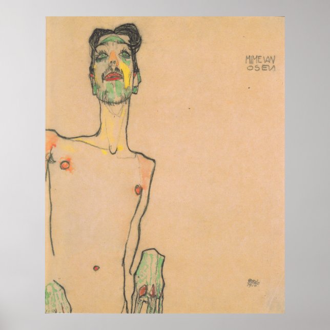 Egon Schiele mime van osen Poster (Vorne)