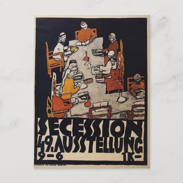 Egon Schiele - Plakat für die Wiener Sezession Postkarte (Vorderseite)