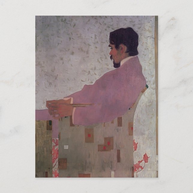 Egon Schiele-Portrait des Malers Anton Peschka Postkarte (Vorderseite)