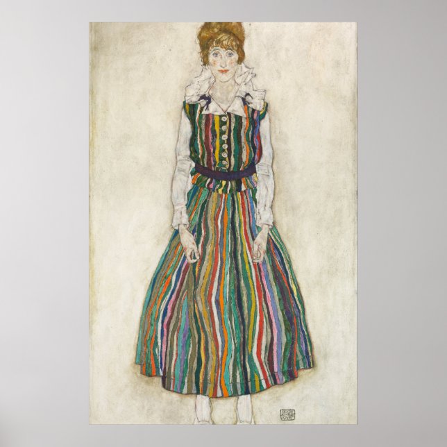 Egon Schiele Portrait von Edith (die Ehefrau der K Poster (Vorne)