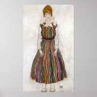Egon Schiele Portrait von Edith Schiele Poster