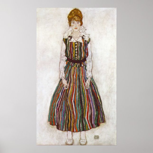 Egon Schiele Portrait von Edith Schiele Poster (Vorne)