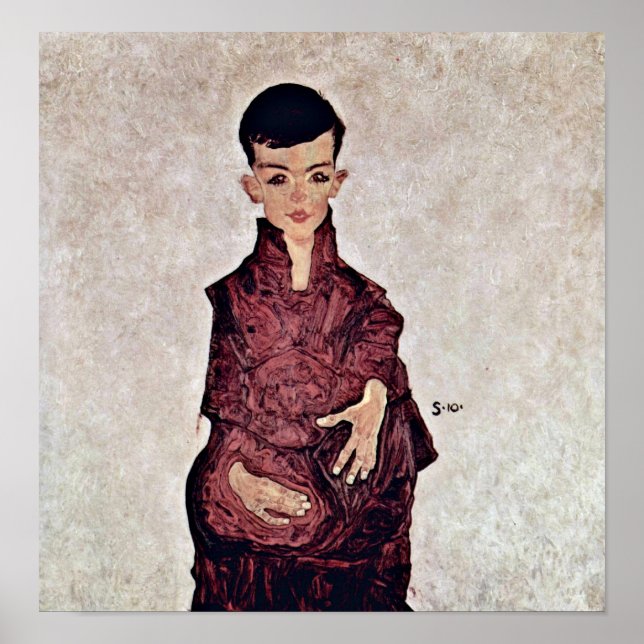Egon Schiele - Portrait von Herbert Rainer Poster (Vorne)