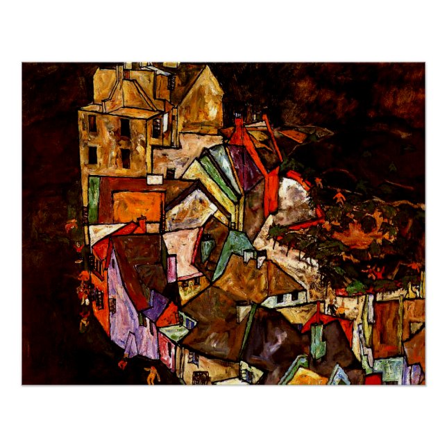 Egon Schiele - Rand der Stadt Poster (Vorderseite)