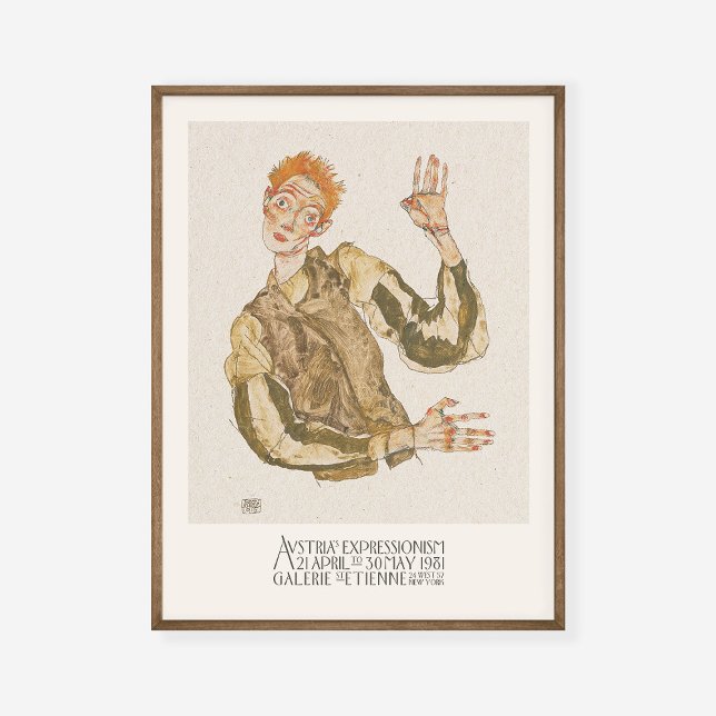 Egon Schiele Selbstportrait mit Armlets Art Poster (Von Creator hochgeladen)