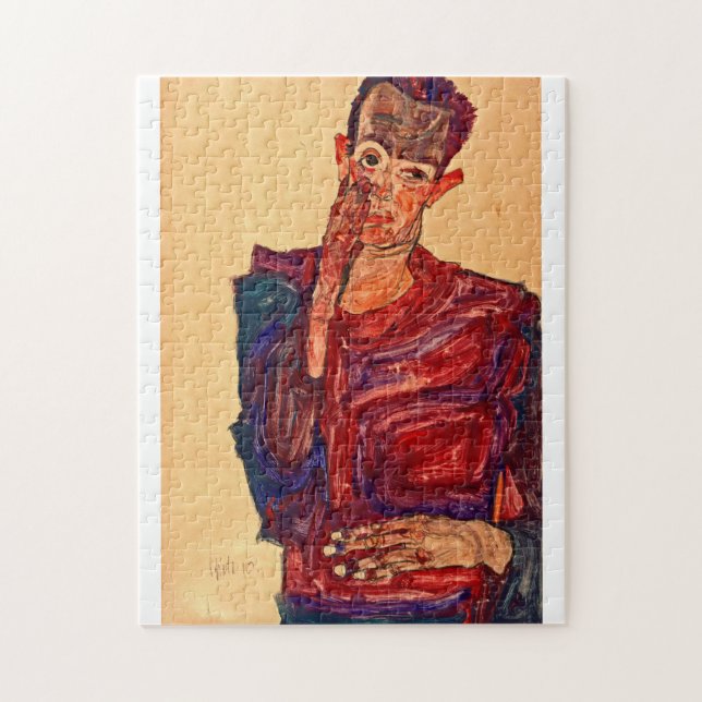 Egon Schiele - Selbstportrait Puzzle (Vertikal)
