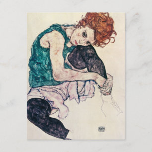 Egon Schiele Sitzplatzierte Einladungen