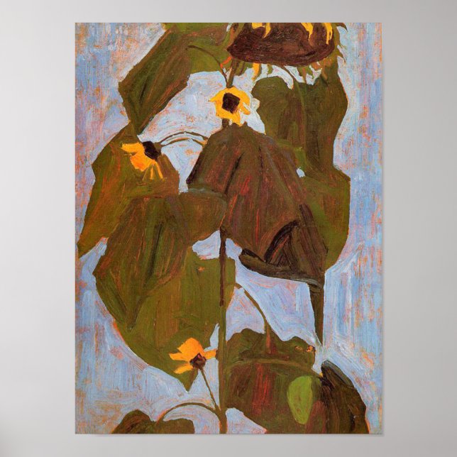 Egon Schiele - Sonnenblume Poster (Vorne)