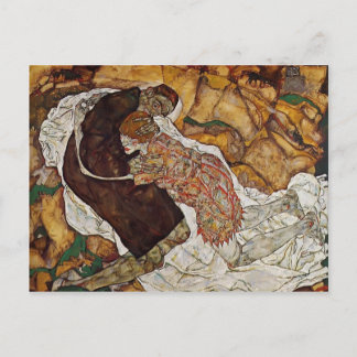 Egon Schiele - Tod und Maiden Postkarte