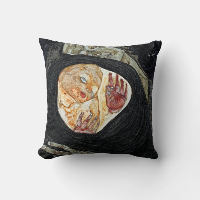 Egon Schiele Tote Mutter I Kissen (Vorderseite)