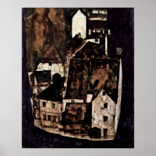 Egon Schiele - Tote Stadt am blauen Fluss Poster