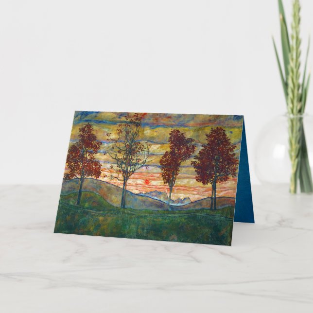 Egon Schiele Vier Bäume Naturpark Karte (Vorderseite)
