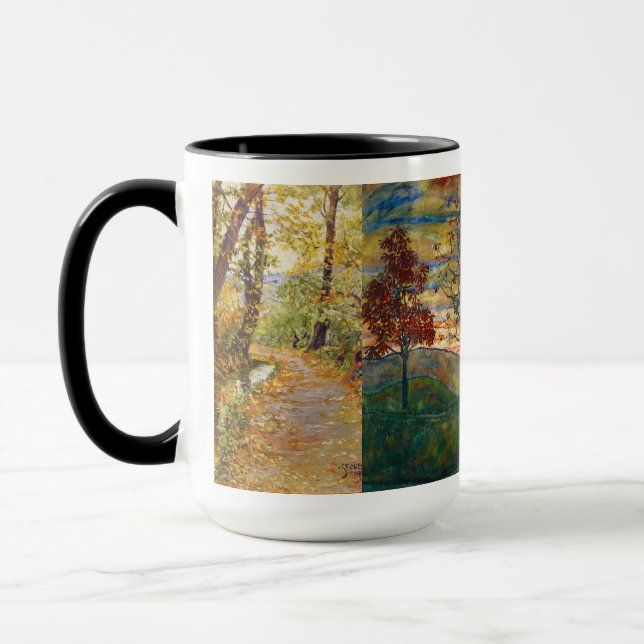 Egon Schiele Vier Bäume Naturpark Tasse (Links)
