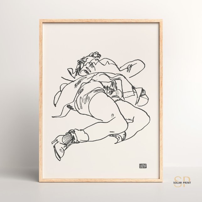 Egon Schiele Woman Lying Art Print Vintag Poster (Von Creator hochgeladen)
