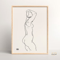 Egon Schiele Woman Sideways Kunstdrucken Vintag
