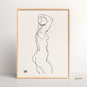 Egon Schiele Woman Sideways Kunstdrucken Vintag Poster