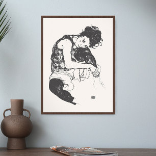 Egon Schiele Zeichnungen I Sitzende Frau Kunstprin Poster
