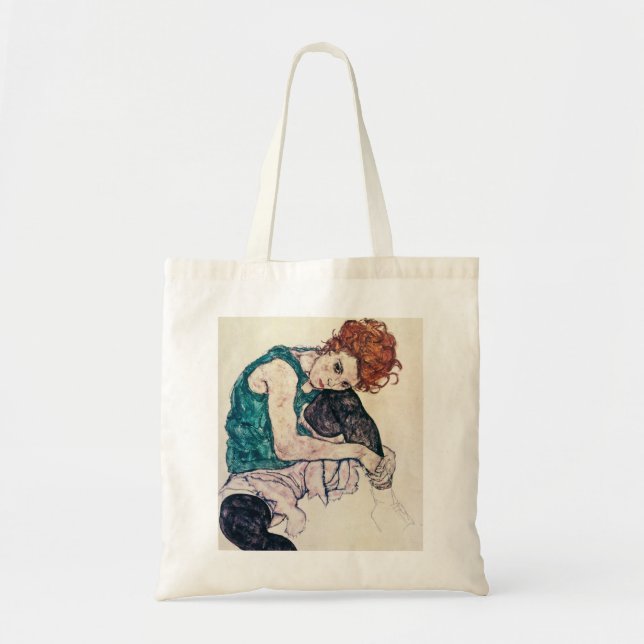 EgonSchiele Sitzfrauen-Taschen-Tasche Tragetasche (Vorne)