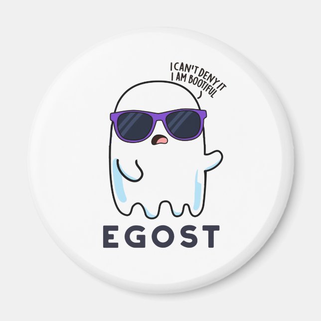 Egost Funny Halloween Ego Ghost Pun Magnet (Vorne)