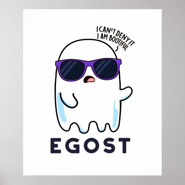 Egost Funny Halloween Ego Ghost Pun Poster (Vorne)
