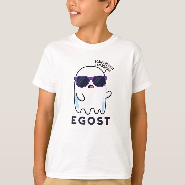 Egost Funny Halloween Ego Ghost Pun T-Shirt (Vorderseite)
