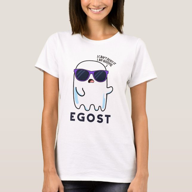 Egost Funny Halloween Ego Ghost Pun T-Shirt (Vorderseite)