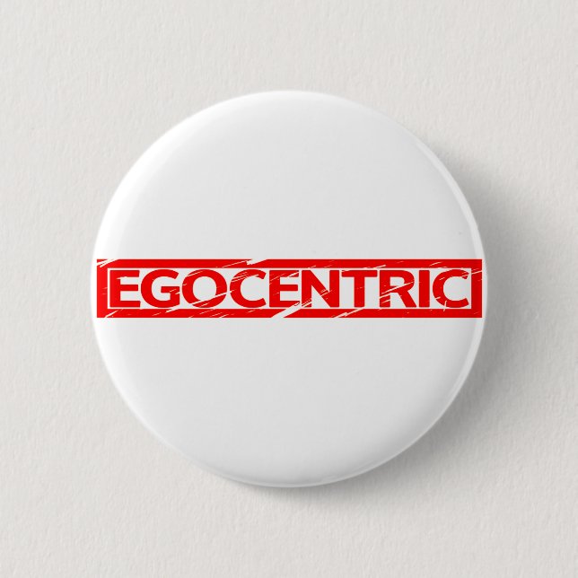 Egozentrische Briefmarke Button (Vorderseite)