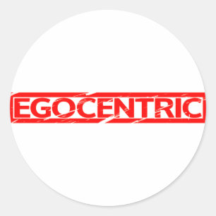 Egozentrische Briefmarke Runder Aufkleber