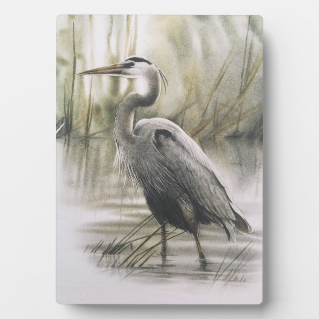 Egret 12x18 Canvas Print Fotoplatte (Vorderseite)