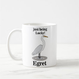 Egret Lucky Bird Kaffeetasse