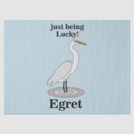 Egret Lucky Bird Seidenpapier
