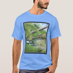 Egret on Pond T - Shirt