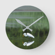 Egret Reflection Acrylwand Uhr