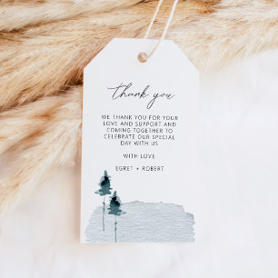 EGRET Schieferblaue Kiefernbaum-Dankeschön-Geschen Geschenkanhänger