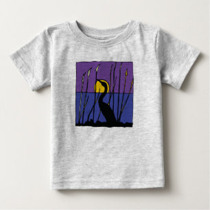 Egret Under Reeds Baby T-Shirt