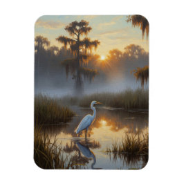 Egrets in Everglades National Park Morning Magnet