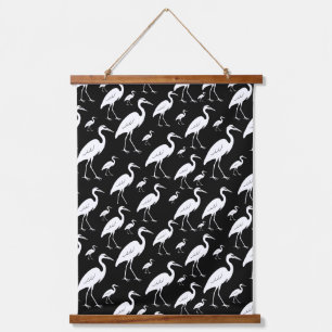 Egrets Wandteppich Mit Holzrahmen