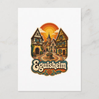 Eguisheim Elsass Frankreich Retro-Reisepostkarte Postkarte