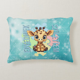 Egyedinek születtem – kedves zsiráfos design dekokissen
